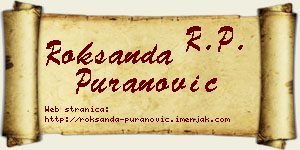 Roksanda Puranović vizit kartica